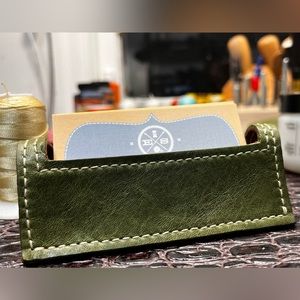 Luxurious leather business card holder